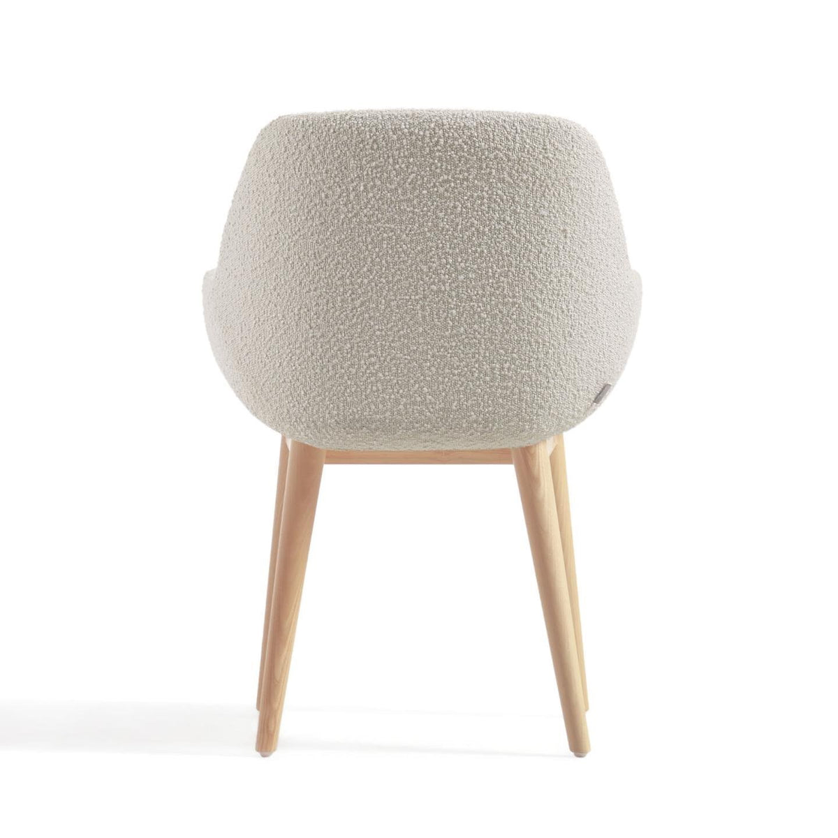 Kave Home Esszimmerstuhl Sessel Stuhl Weiß Bouclé Eschenholz SIEHE TEXT/FOTO670 - 8433840706825