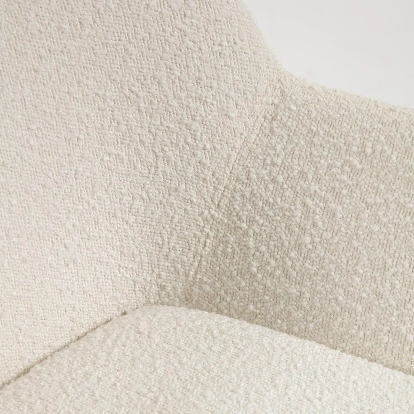 B-Ware Kave Home Esszimmerstuhl Sessel Stuhl Weiß Bouclé Eschenholz Siehe Text/Foto670 - 8433840706825