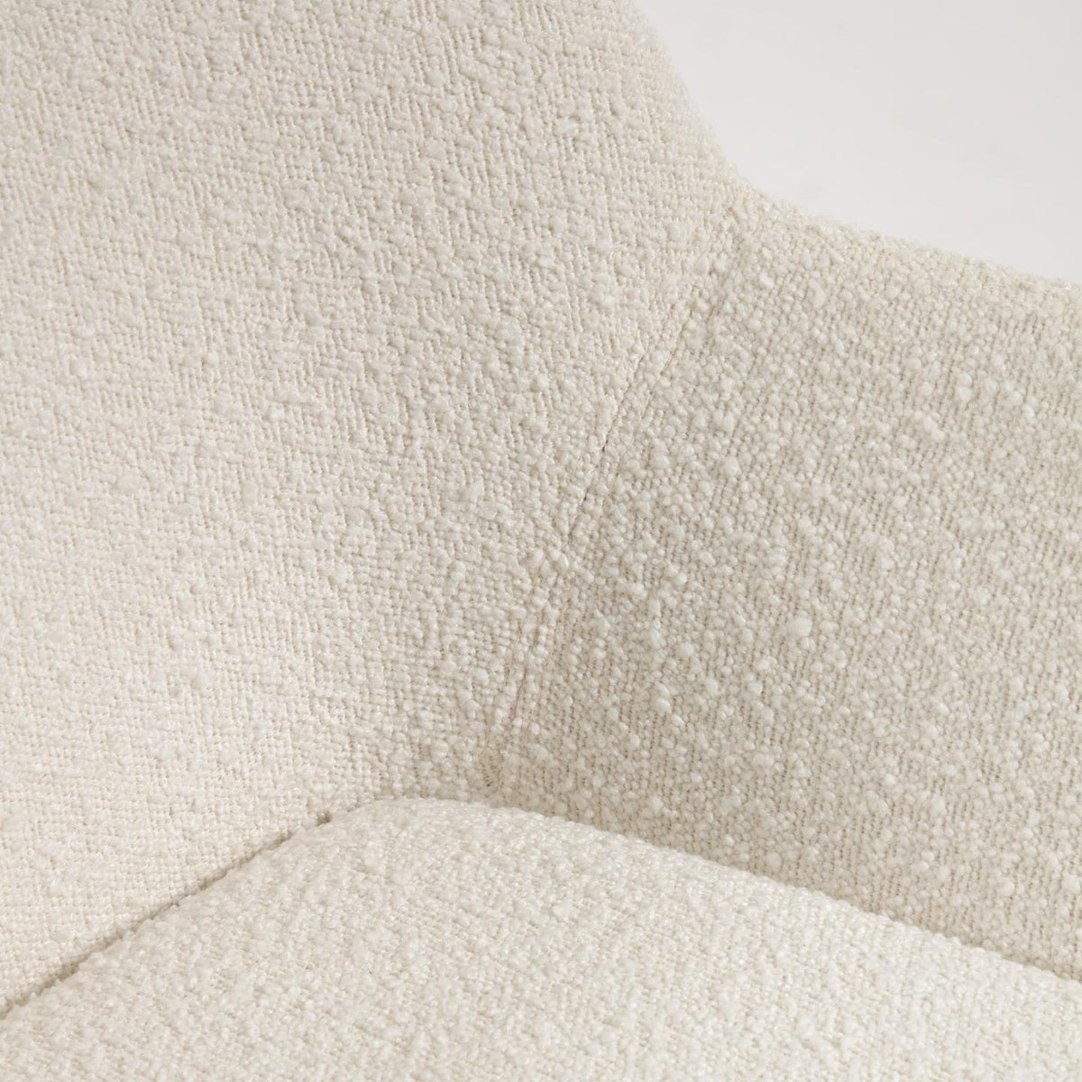 Kave Home Esszimmerstuhl Sessel Stuhl Weiß Bouclé Eschenholz SIEHE TEXT/FOTO670 - 8433840706825
