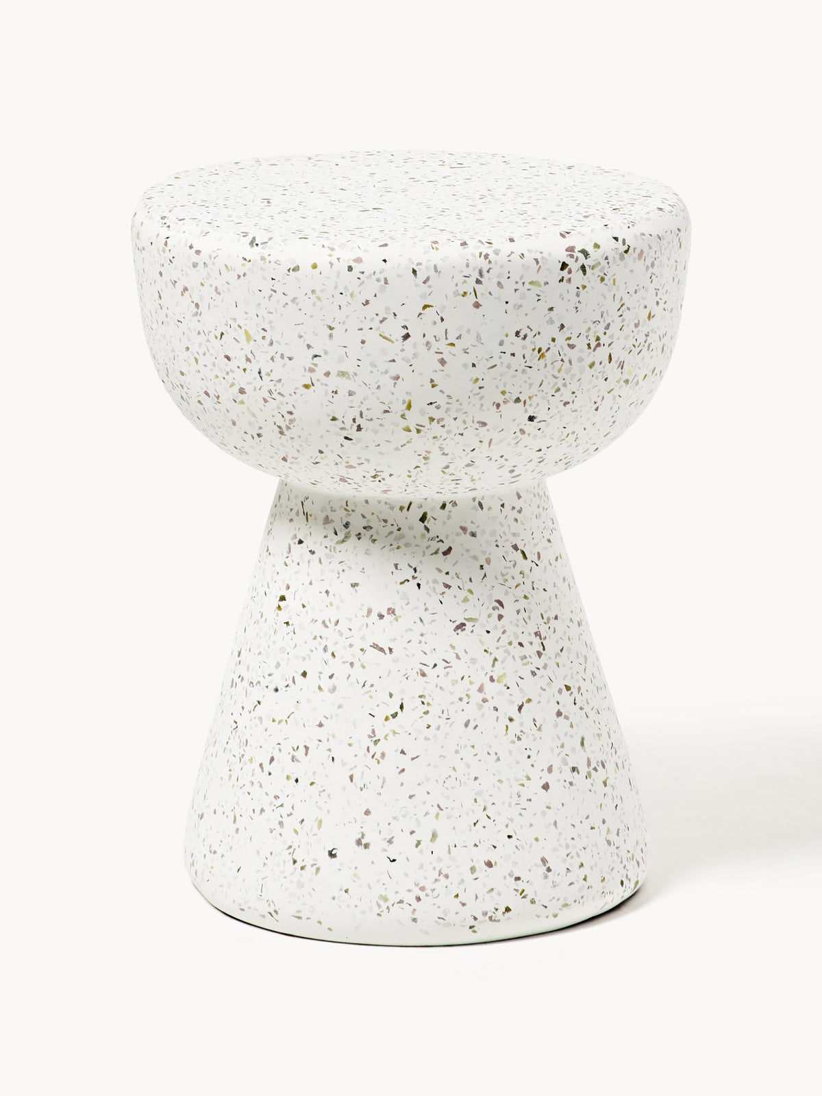 Kave Home Beistelltisch Couchtisch Terrazzo Weiß Ø40cm Wohnzimmer Tisch - 8433840914947