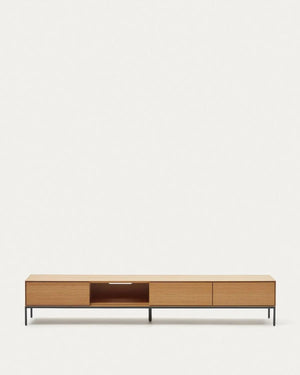 B-Ware Kave Home Vedrana Tv Tisch Natürliches Eichenfurn 195x35 Fernsehertisch Möbel