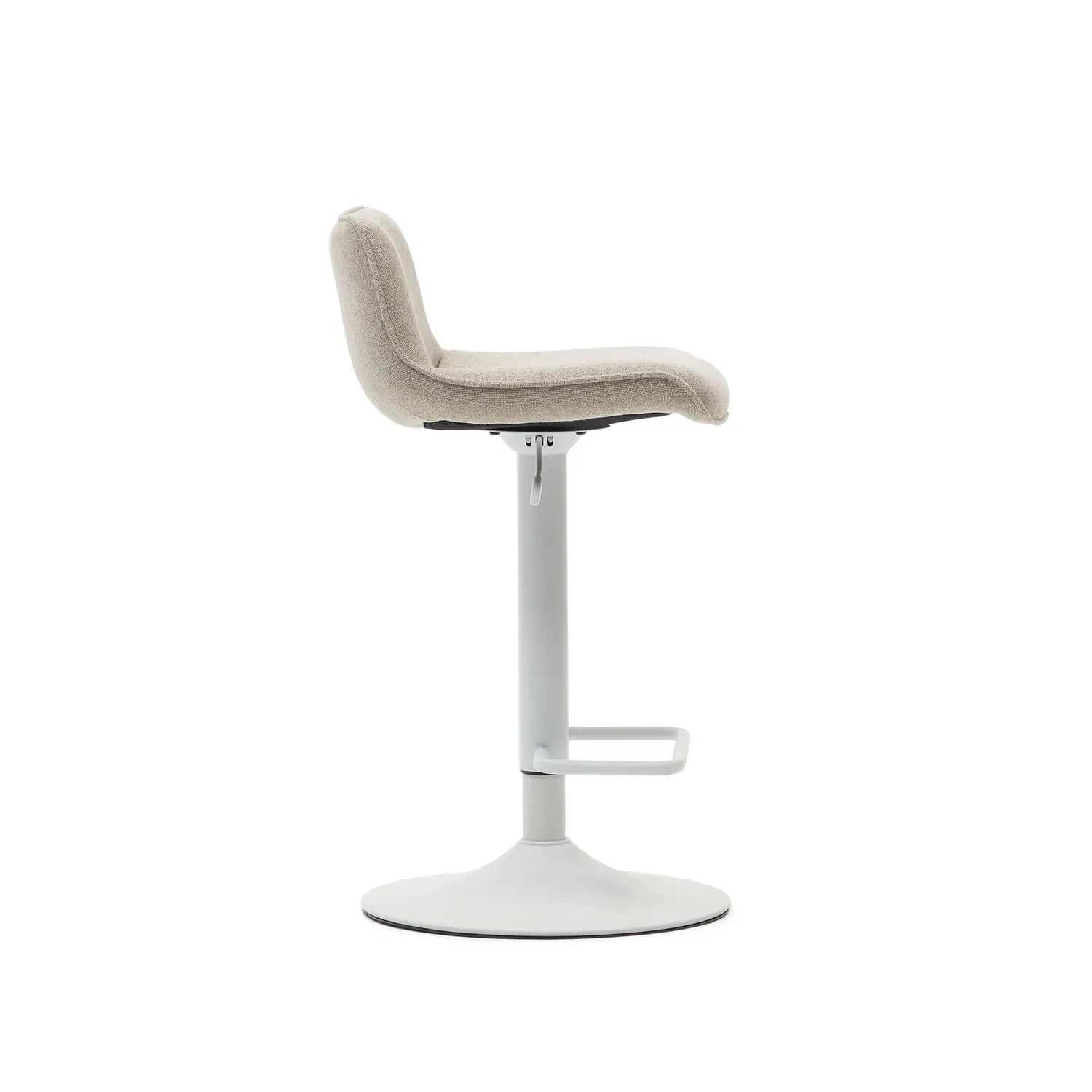 B-Ware Kave Home Barhocker Hocker Zenda Weiss Stoff Verstellbar 81 102 Cm Fachkräfte - 8433840806402