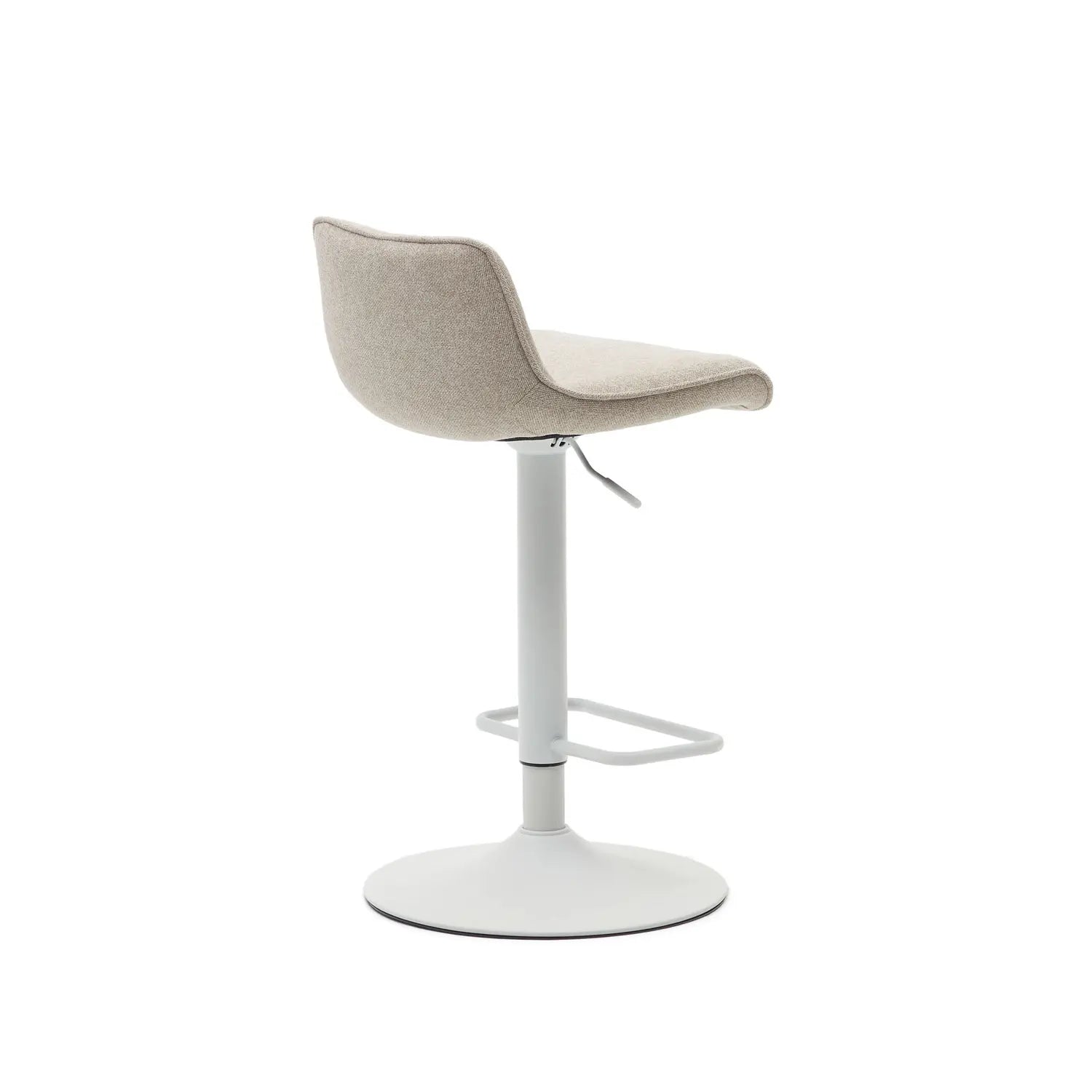 B-Ware Kave Home Barhocker Hocker Zenda Weiss Stoff Verstellbar 81 102 Cm Fachkräfte - 8433840806402