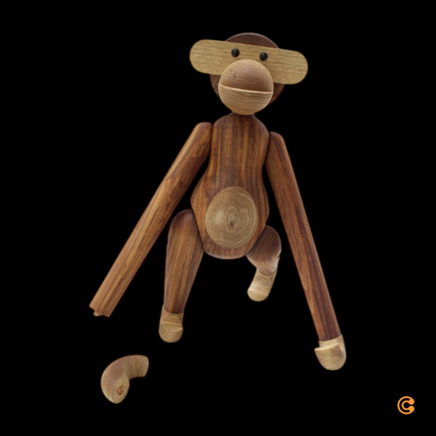 Kay Bojesen Holz Affe Spielzeug Affe Groß Limbaholz Teakholz Siehe Text/Fotos B-Ware - 5709513142607