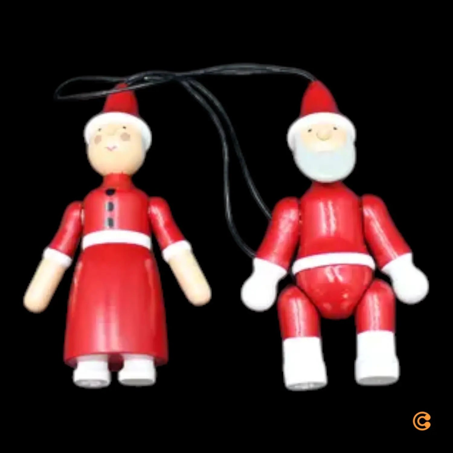 Kay Bojesen 2er Set Holzfiguren Weihnachtsdeko Weihnachtsmann Siehe Text/Foto B-Ware - 5709513393221