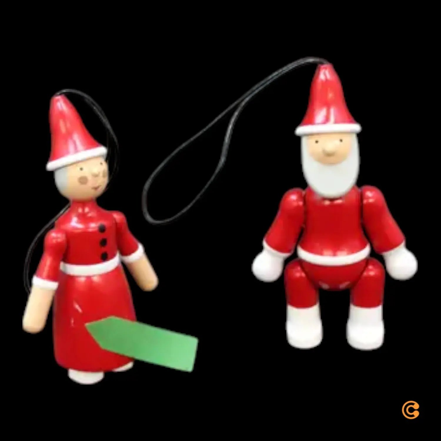 Kay Bojesen 2er Set Holzfiguren Weihnachtsdeko Weihnachtsmann Siehe Text/Foto B-Ware - 5709513393221