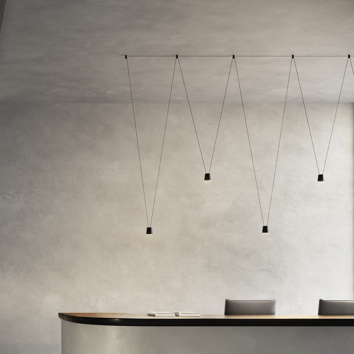 Kdln Pendelleuchte Hängeleuchte LED Sling Leuchte schwarz Aluminium Designer654 - 8015086016014