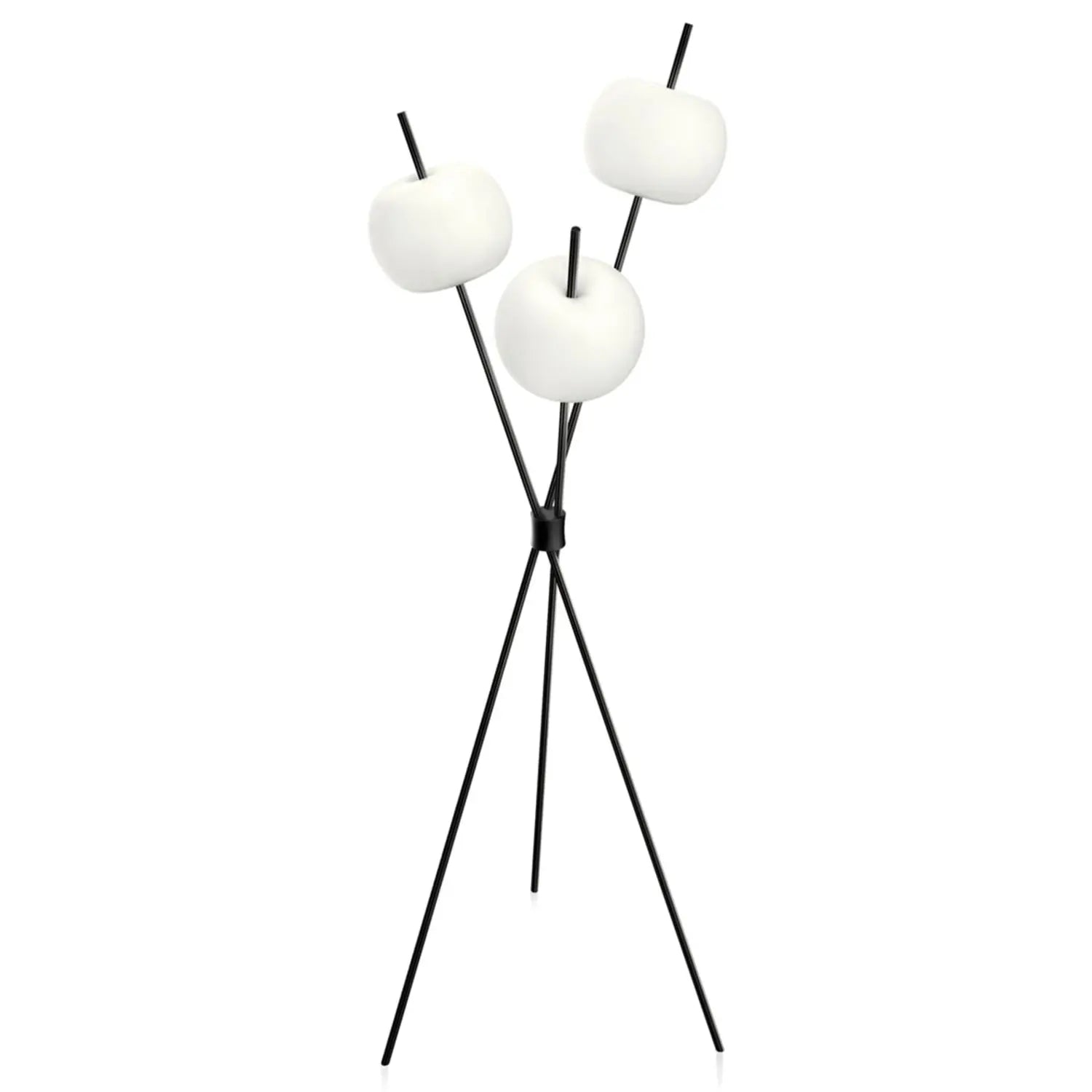 B-Ware Kdln Stehleuchte Bodenlampe Kushi Led Schwarz Metall Glas Dimmbar Schalter 140cm - 8015086000556