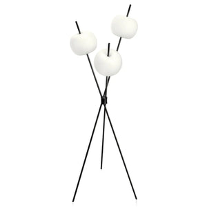 B-Ware Kdln Stehleuchte Bodenlampe Kushi Led Schwarz Metall Glas Dimmbar Schalter 140cm