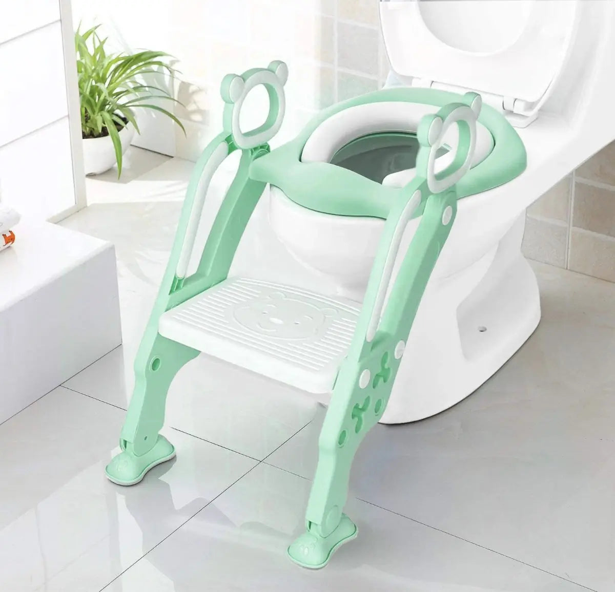 B-Ware Keplin Toilettensitz Treppenstuhl Toilettentraining Kinder Grün Klappbar - 5060530407866