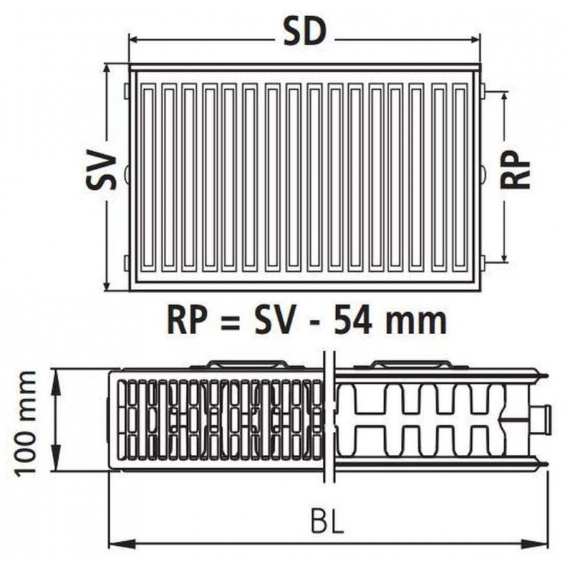 Kermi Heizkörper Radiator Kompakt weiß 22 900 800 X2 Profil-K Heizung SIEHE TEXT - 4037486014449