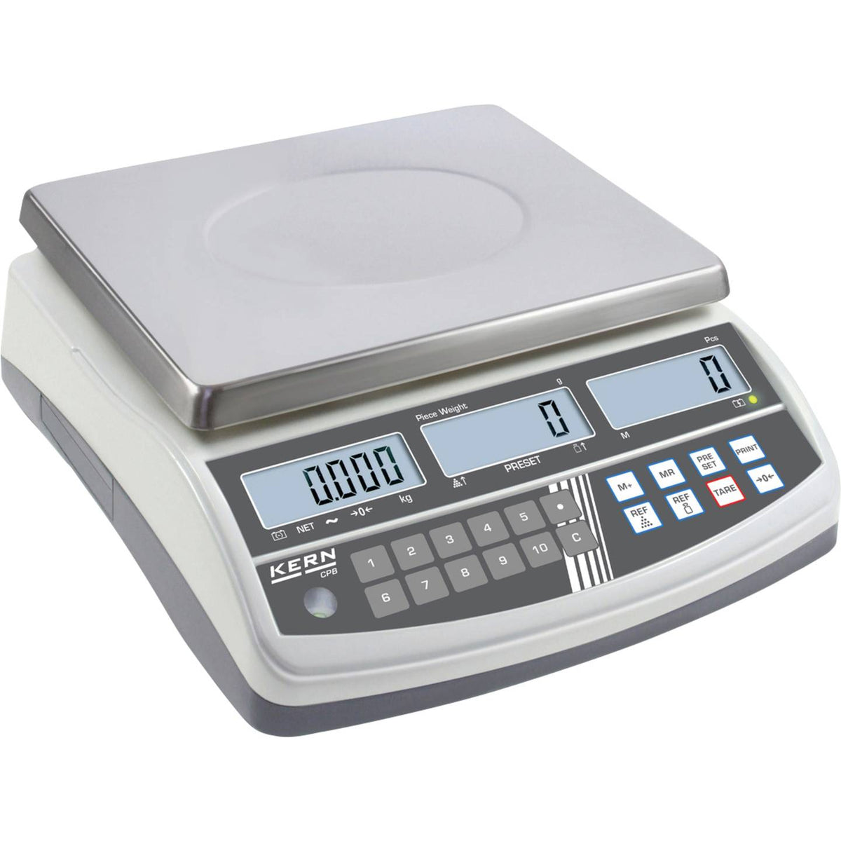 Kern Zählwaage Waage 15 kg Ablesbarkeit 0.2 g netzbetrieben Silber - 4045761124387