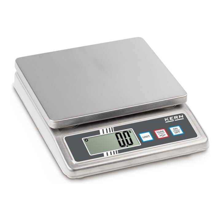 B-Ware Kern Tischwaage Waage Küchenwaage Edelstahl 5000g 1g Arbeitsschutzhaube Batterie - 4045761161559