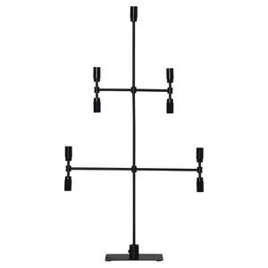 B-Ware Star Trading Kerzenleuchter Twice Dekoleuchter E14 Schwarz Neunflammig 91 Cm