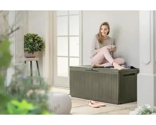 B-Ware Keter Aufbewahrungsbox Kiste Gartenbox Sitzgelegenheit Grün Springwood - 7290112646736