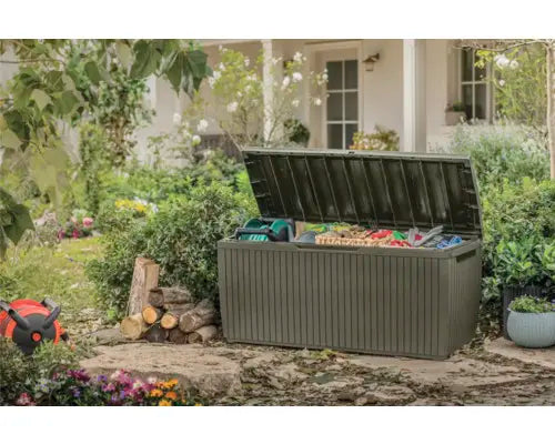 B-Ware Keter Aufbewahrungsbox Kiste Gartenbox Sitzgelegenheit Grün Springwood - 7290112646736