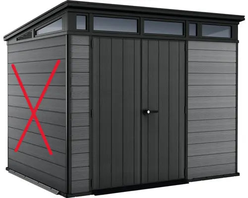 D-Ware Keter Gartenhaus Gerätehaus Cortina 9x7 Mit Fußboden Haus 279x216cm Defektware - 4306517614386