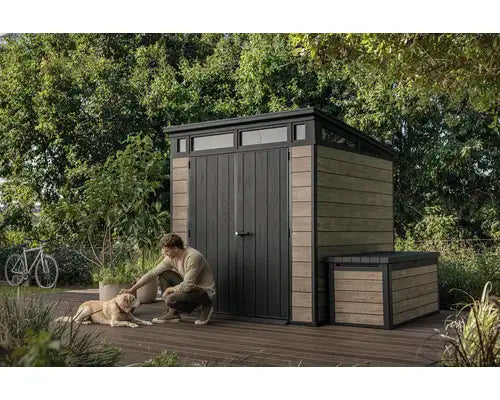 B-Ware Keter Gartenhaus Gerätehaus Gartenhütte Signature Collection Fußboden Braun - 7290112638991