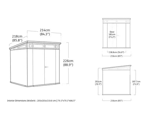 B-Ware Keter Gartenhaus Gerätehaus Gartenhütte Signature Collection Fußboden Braun - 7290112638991