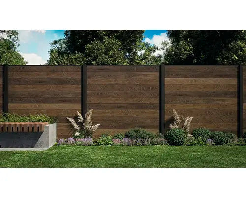 B-Ware Keter Sichtschutz Zaun Paneel Hauptelement Kunststoff Walnussbraun 177 X 180 Cm - 7290112640321