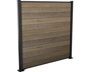B-Ware Keter Sichtschutz Zaun Paneel Hauptelement Kunststoff Walnussbraun 177 X 180 Cm