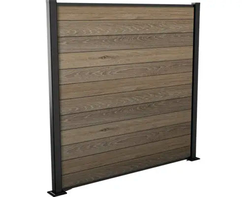 B-Ware Keter Sichtschutz Zaun Paneel Hauptelement Kunststoff Walnussbraun 177 X 180 Cm - 7290112640321