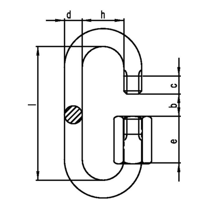 Kleinsorge Kettenschnellverschluss Quicklink Größe 4 Innenhöhe 33mm 12x100 Stück - 4251063404175