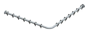 B-Ware Keuco Duschvorhangstangen Set Für Viereckige Duschwannen 120 X 120 Cm Chrom