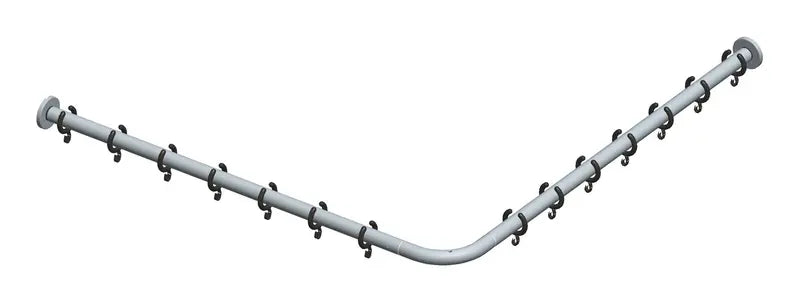 B-Ware Keuco Duschvorhangstangen Set Für Viereckige Duschwannen 120 X 120 Cm Chrom - 4017214171187