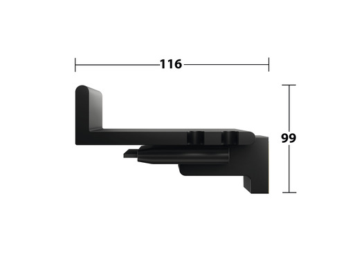 Keuco Duschablage Mit Duschkabinenabzieher Reva Black Selection Schwarz Ablage B-Ware - 4017214904563