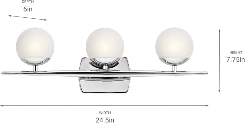 Kichler Waschtischleuchte Badlampe Halogen Jasper 3 Flammig Satiniert B-Ware