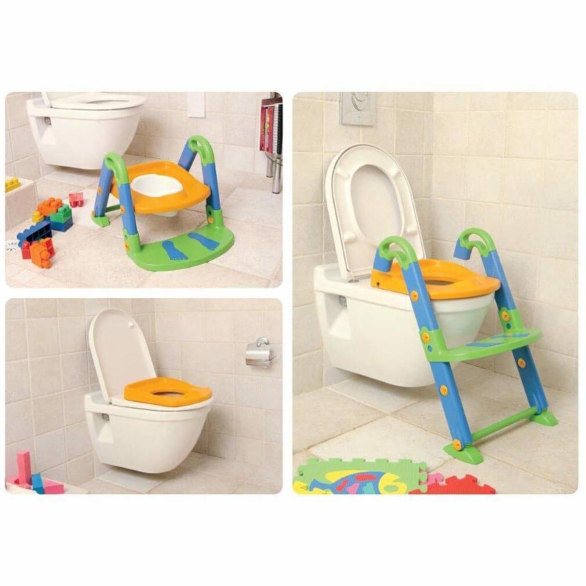 B-Ware Kids Kit 3 In 1 Toilettentrainer Töpfchen Wc Sitz Haltegriffe Kindertoilette Weiß