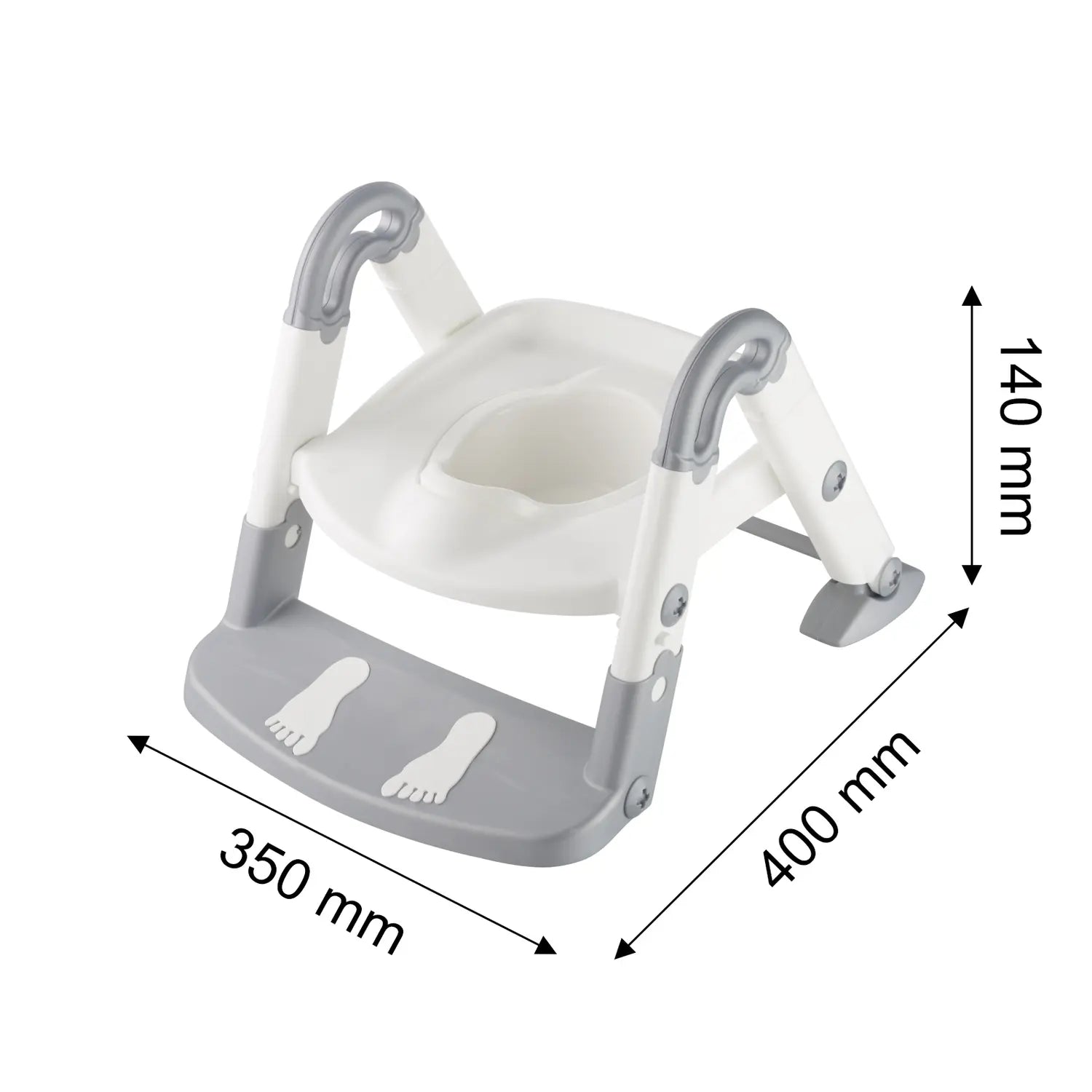 B-Ware Kids Kit 3 In 1 Toilettentrainer Töpfchen Wc Sitz Haltegriffe Kindertoilette Weiß - 7290005562808