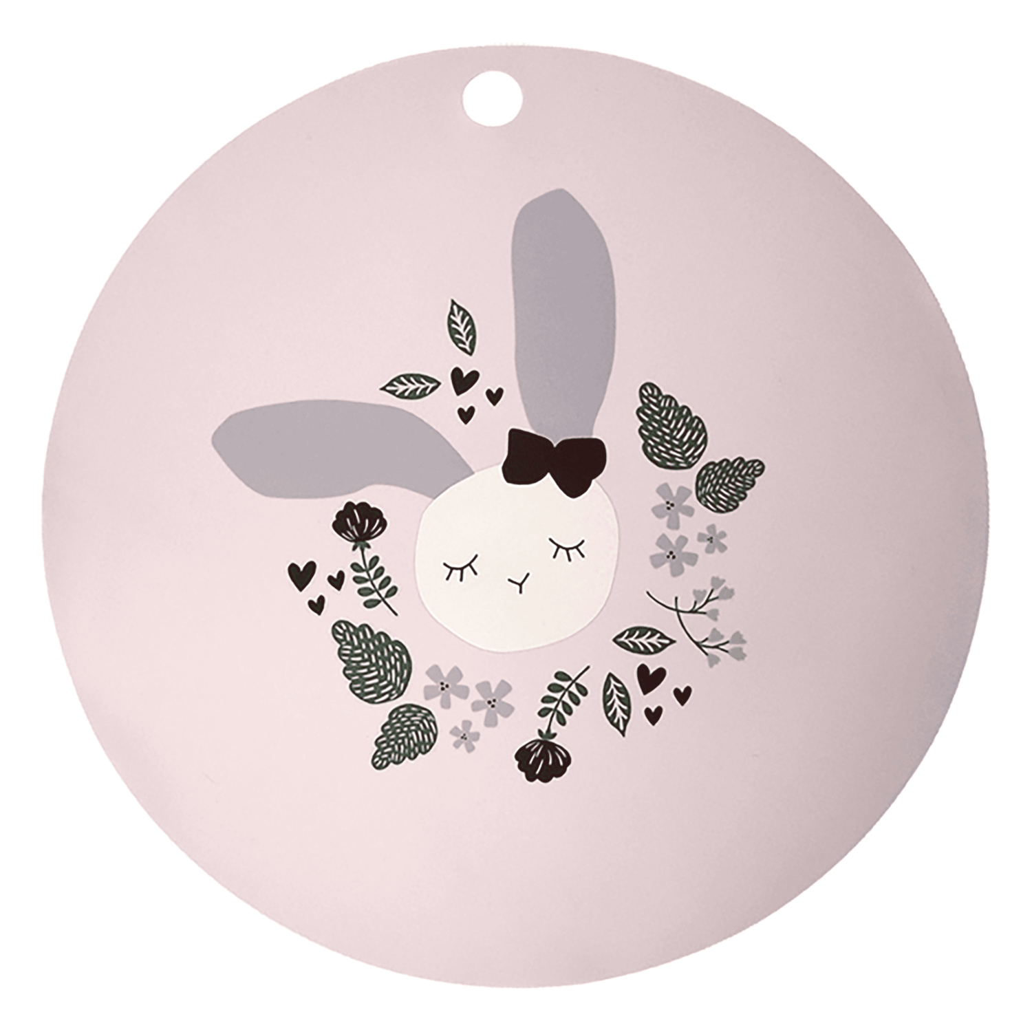 B-Ware Kikadu Silikon Platzset Tischunterlage Hase Rosa Unterlage Kinder 3 Stück - 4260711123030