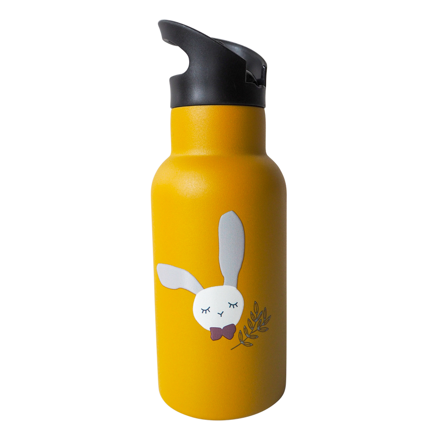 Kikadu Trinkflasche Flasche Hase Getränkebehälter Gelb Kinder Trinkbehälter305 B-Ware