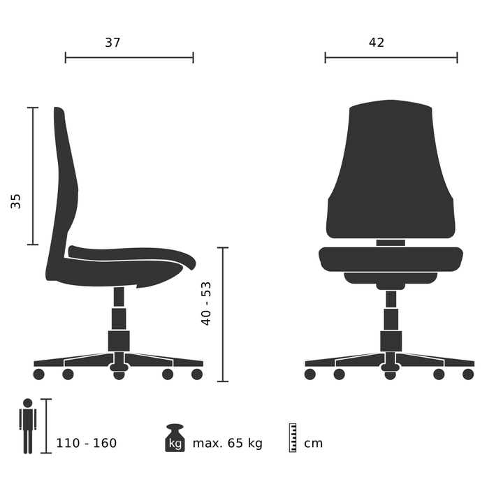 Hjh Office Kinderdrehstuhl Schreibtischstuhl Kiddy Top W Stoff Rosa Kinderstuhl B-Ware - 4064323035145