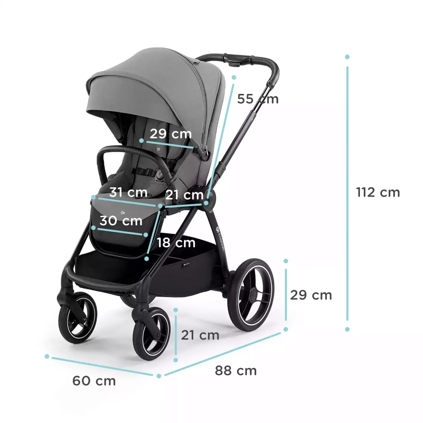 B-Ware Kinderkraft Kinderwagen Buggy Kombikinderwagen Nea 2in1 Platinum Grey Testsieger - 5902533919826