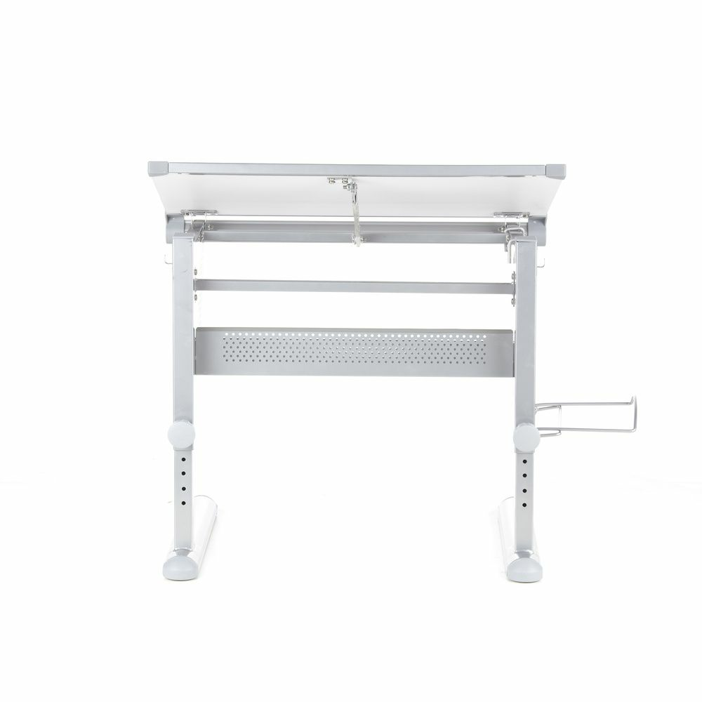 Hjh Office Belia Kinderschreibtisch Weiß Silber Schreibtisch Arbeitstisch Kinder B-Ware - 4260284080266