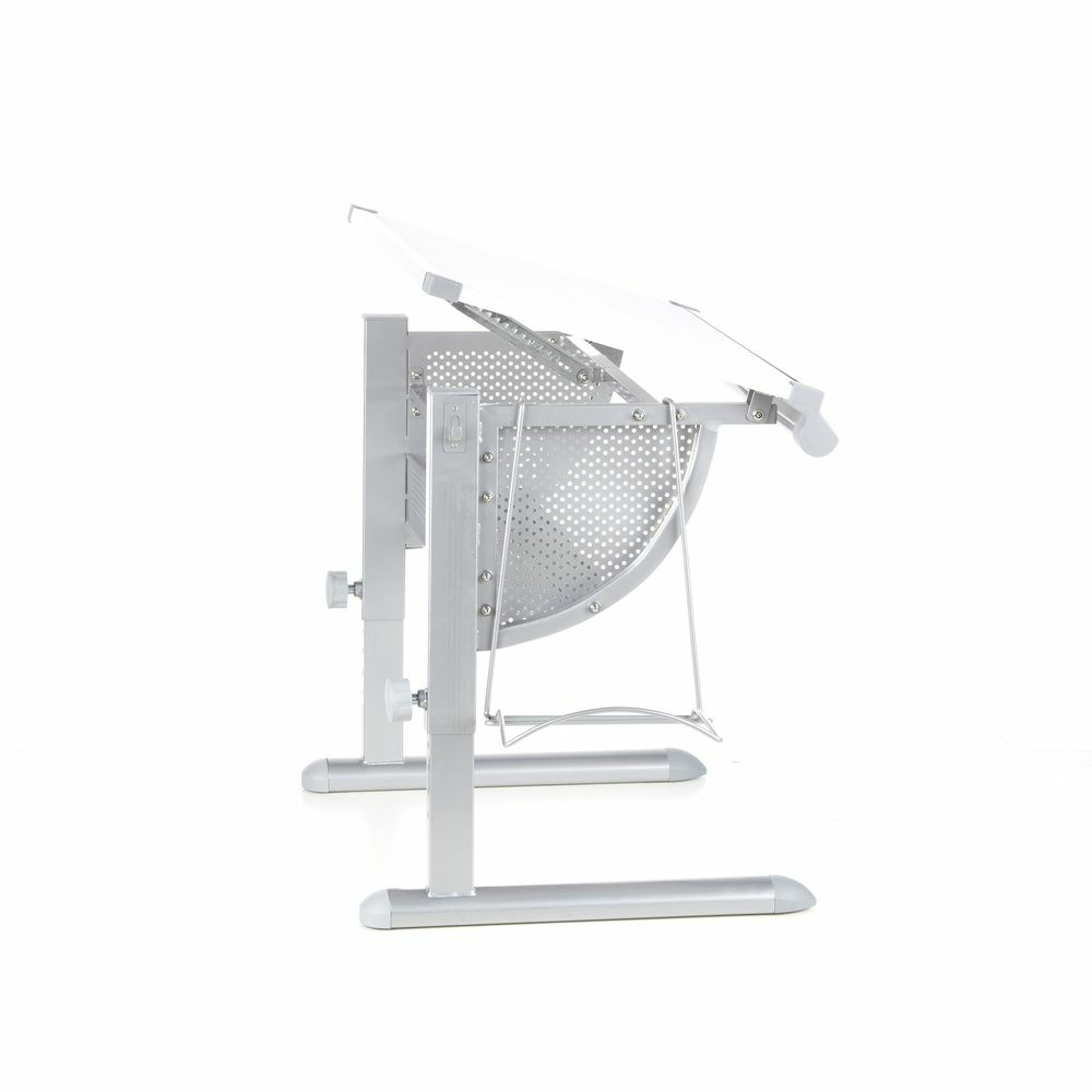 Hjh Office Belia Kinderschreibtisch Weiß Silber Schreibtisch Arbeitstisch Kinder B-Ware - 4260284080266