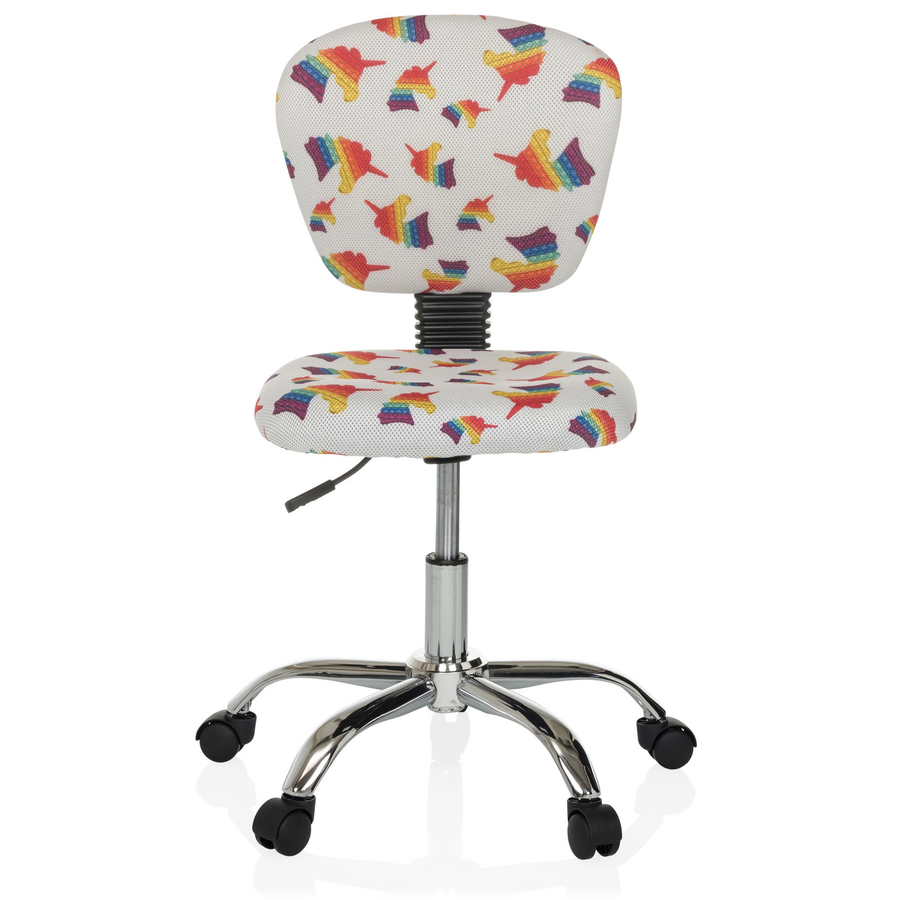 Hjh Office Kinderdrehstuhl Schreibtischstuhl Kid Bubble Einhorn Motiv Stoff  B-Ware - 4064323038924