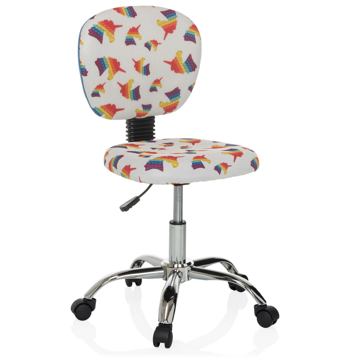 Hjh Office Kinderdrehstuhl Schreibtischstuhl Kid Bubble Einhorn Motiv Stoff  B-Ware - 4064323038924