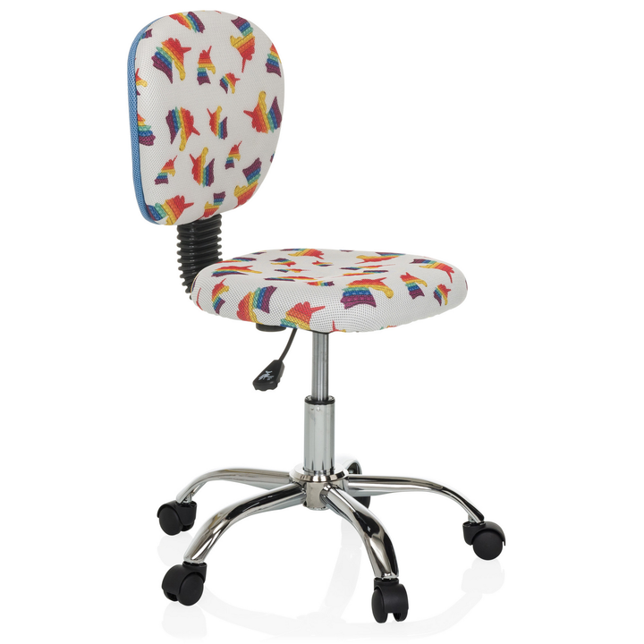 Hjh Office Kinderdrehstuhl Schreibtischstuhl Kid Bubble Einhorn Motiv Stoff  B-Ware - 4064323038924
