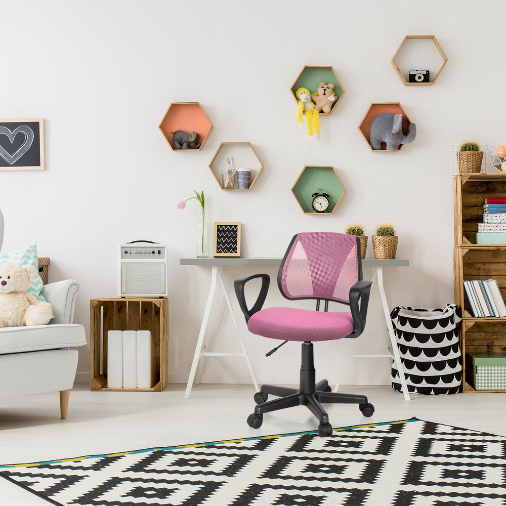 B-Ware Hjh Office Kinderstuhl Kiddy Cd Pink Höhenverstellbar Schreibtischstuhl