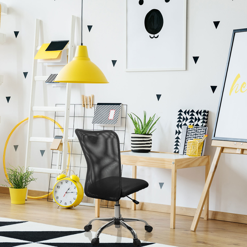 B-Ware Hjh Office Kinderdrehstuhl Kinderstuhl Netzstoff Schwarz Kinderzimmer 654