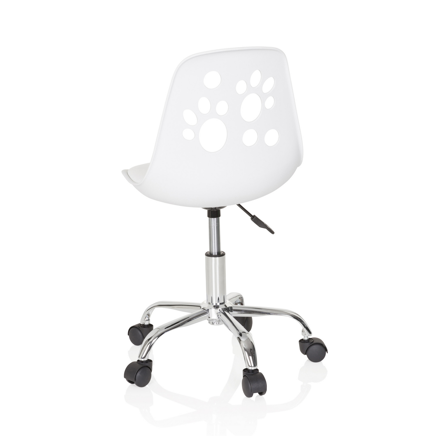 B-Ware Kinderstuhl Drehstuhl Stuhl Hjh Office Fancy I Kunstleder Weiss Katzenpfoten  - 4251084668969