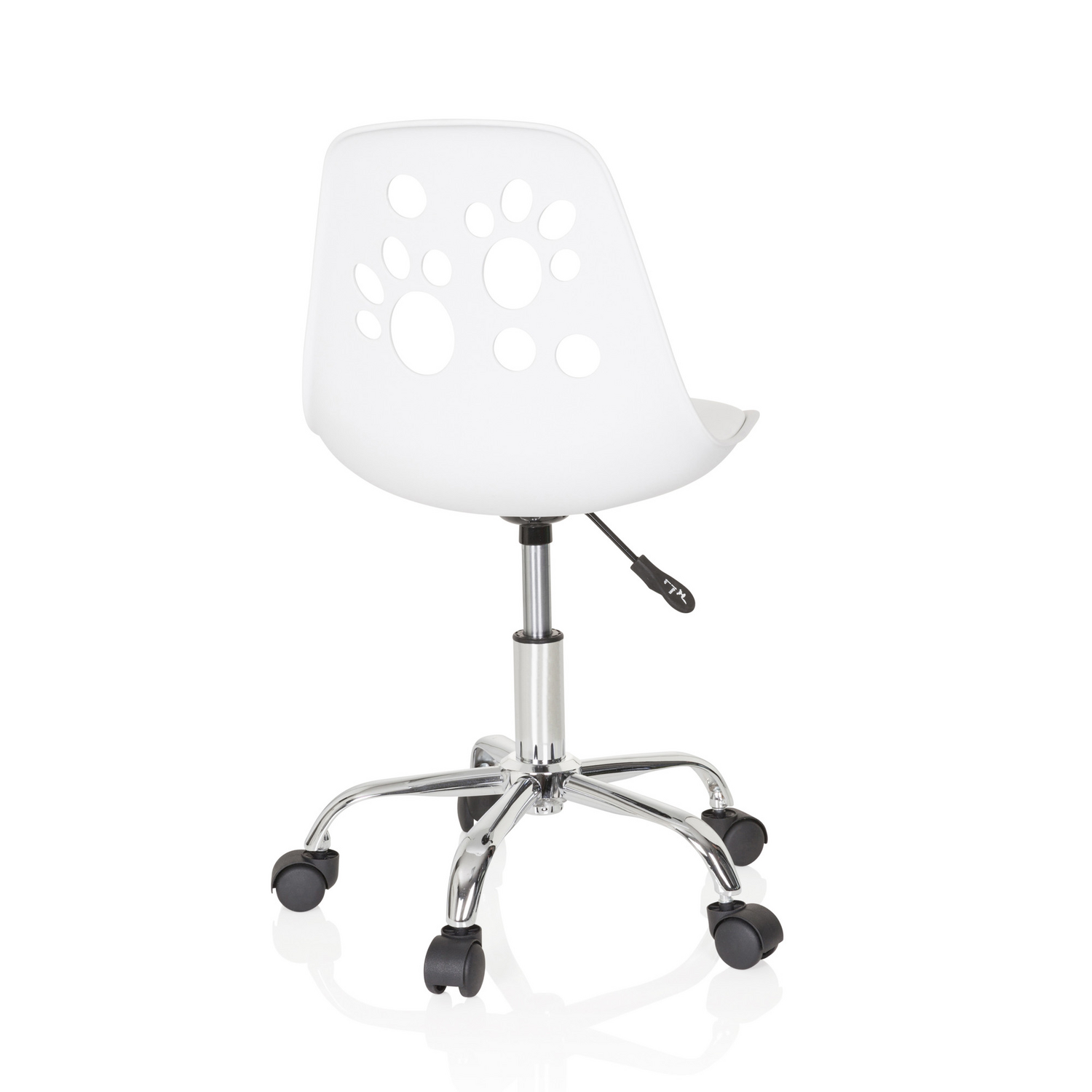 B-Ware Kinderstuhl Drehstuhl Stuhl Hjh Office Fancy I Kunstleder Weiss Katzenpfoten  - 4251084668969