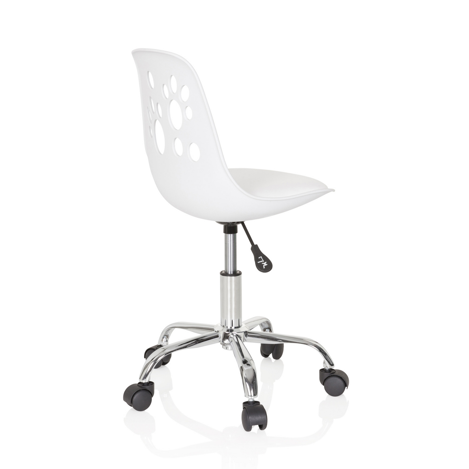 B-Ware Kinderstuhl Drehstuhl Stuhl Hjh Office Fancy I Kunstleder Weiss Katzenpfoten  - 4251084668969