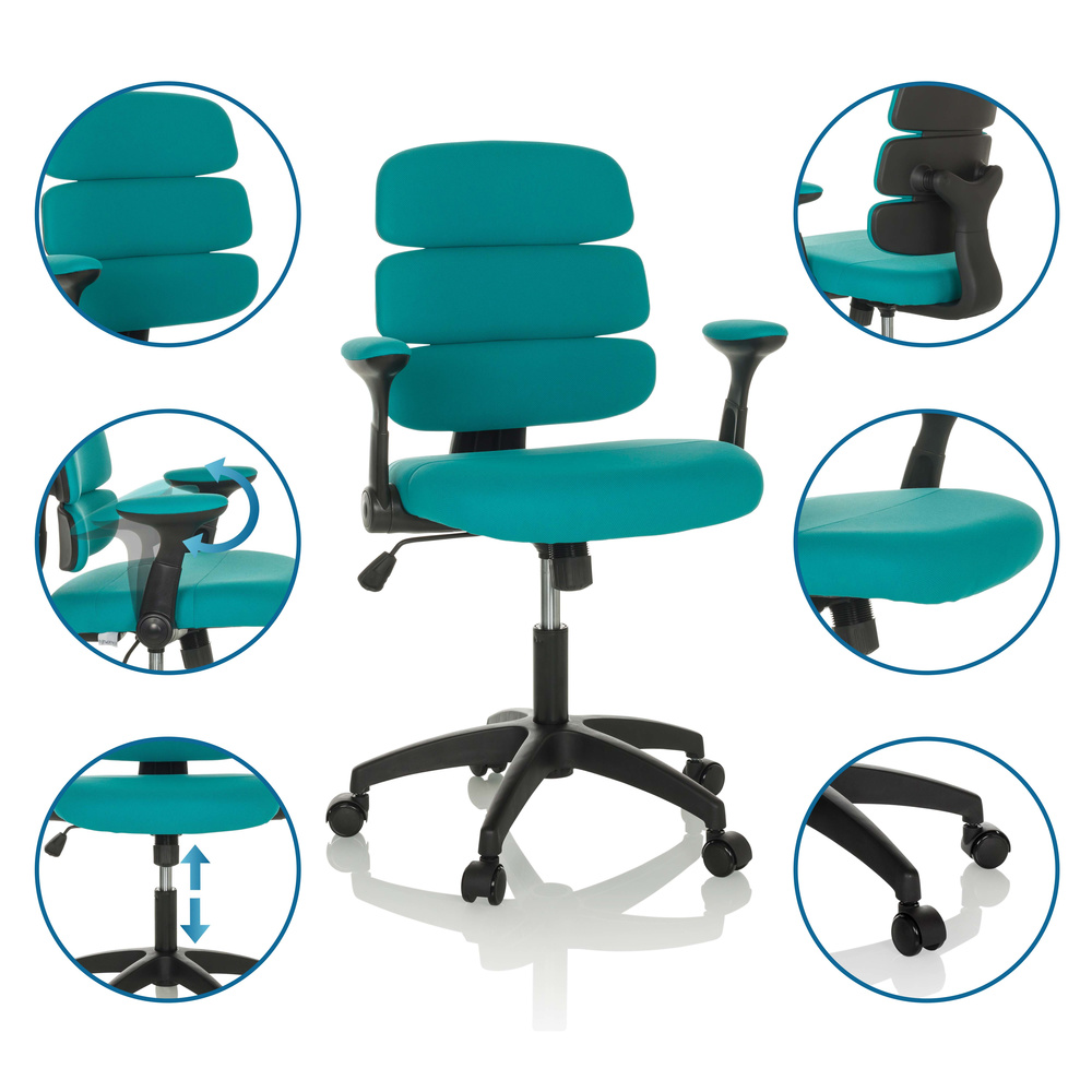 Hjh Office Kinderstuhl Schreibtischstuhl Kid Ergolino B Stuhl Stoff Blau B-Ware - 4064323035442