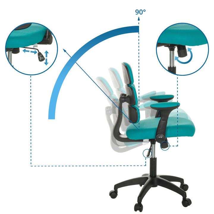 Hjh Office Kinderstuhl Schreibtischstuhl Kid Ergolino B Stuhl Stoff Blau B-Ware - 4064323035442