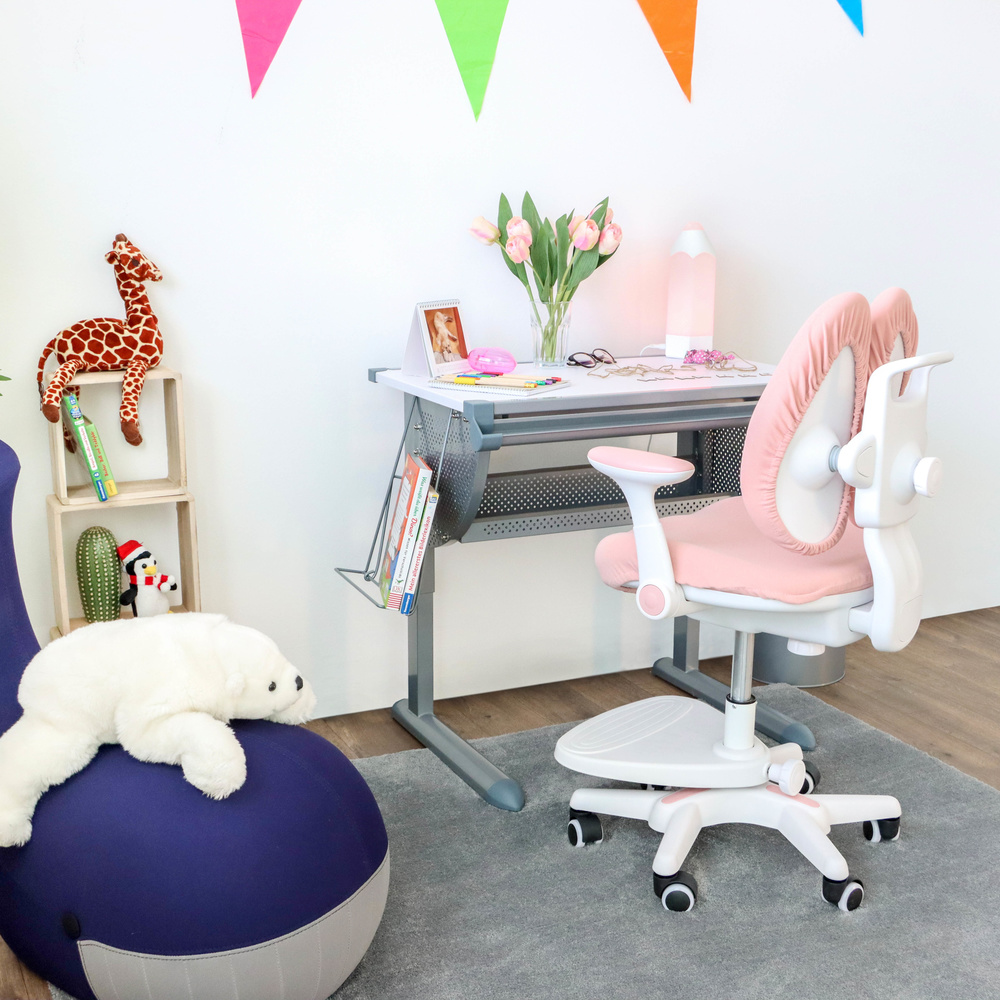 Hjh Office Kinderstuhl Schreibtischstuhl Kid Wing Kindermöbel Stoff Rosa B-Ware - 4064323020219